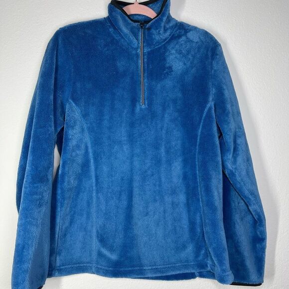 Crâne Sports Active WearFleece jacket coat size 42 1/4 zipped blue thermal - Picture 1 of 12
